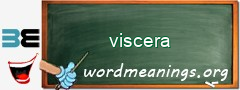 WordMeaning blackboard for viscera